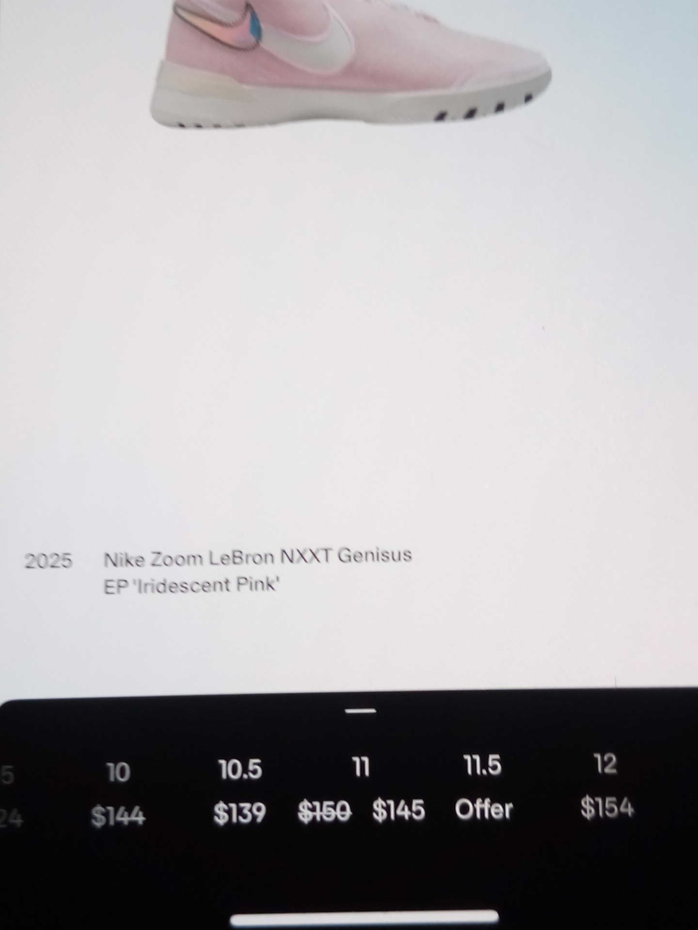 Nike Zoom LeBron NXT Gen Iridescent Pink Size 11.5 Men Item 25